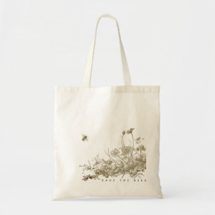 Bolsa Tote Salve o Saco de Tote de Flor de Abelhas