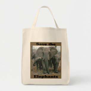 Bolsa Tote Salve os Elefantes