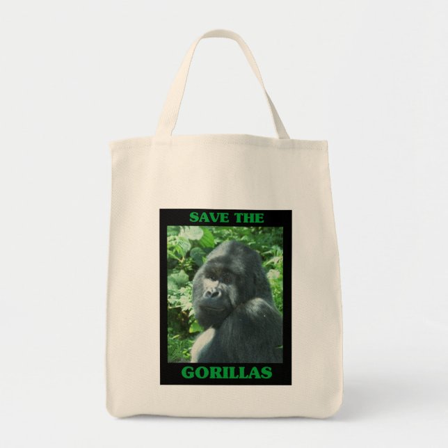 Bolsa Tote Salve os Gorillas (Frente)