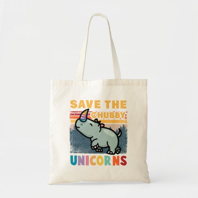 Bolsa Tote Salve Os Unicórnios Chubby (Frente)