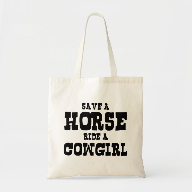 BOLSA TOTE SALVE UMA CAVALEIRA DE CAVALO UMA GAROTA (Frente)