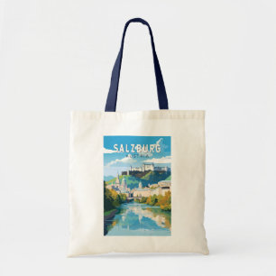 Bolsa Tote Salzburg Austria Viagem Art Vintage