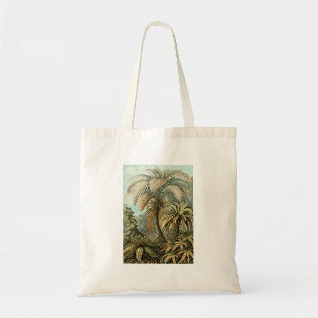 Bolsa Tote Samambaia Palmeira Antiga Arte Botânica de Samamba (Frente)