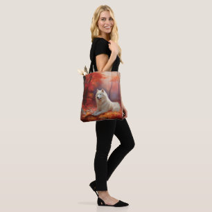 Bolsa Tote Samoia nas Folhas do outono cai inspirada