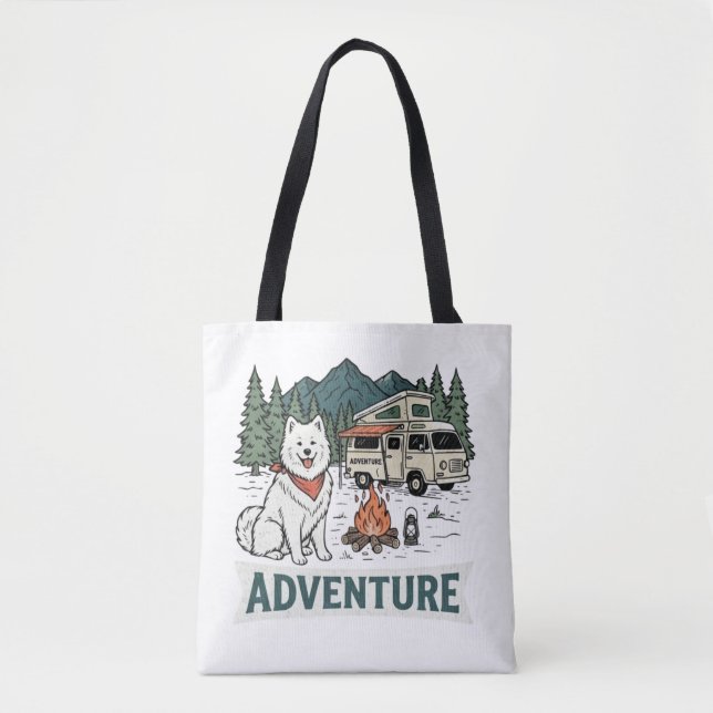 Bolsa Tote Samoyed Fazer Aventura (Frente)