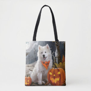 Bolsa Tote Samoyed Halloween Spooky