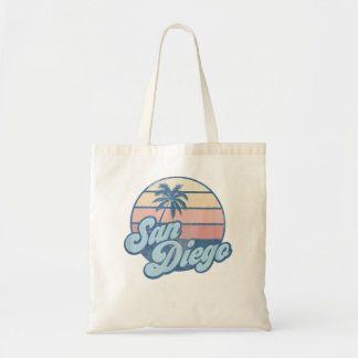 Bolsa Tote San Diego California CAVintage 70s Retro Surfer Te
