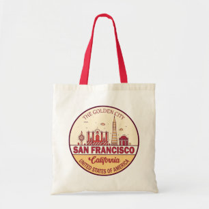 Bolsa Tote San Francisco California City Skyline Emblem