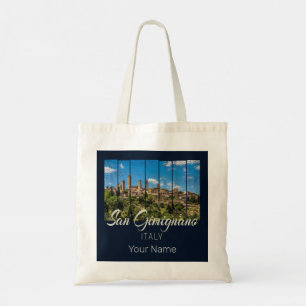 Bolsa Tote San Gimignano Toscana Itália Vinatge Panorâmica Vi