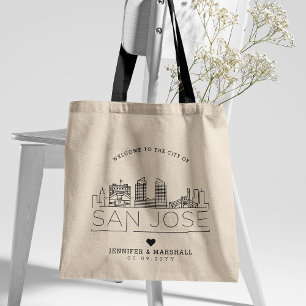 Bolsa Tote San Jose, Casamento na Califórnia Linha Skyline
