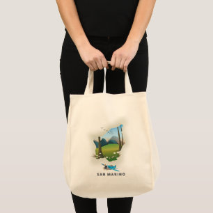 Bolsa Tote San Marino ilustrou o cartaz do viagem