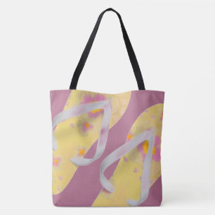 Bolsa Tote Sandálias de Fluxo de Praia Amarelo