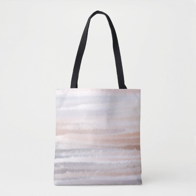 Bolsa Tote Sandy Beach Summer Tan Abstrato Watercolor (Frente)