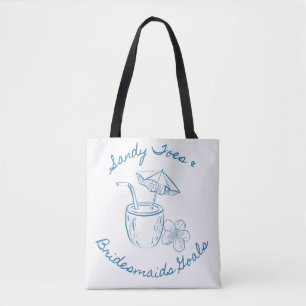 Bolsa Tote Sandy Toe & Objetivos de Damas de Honra Festa de S