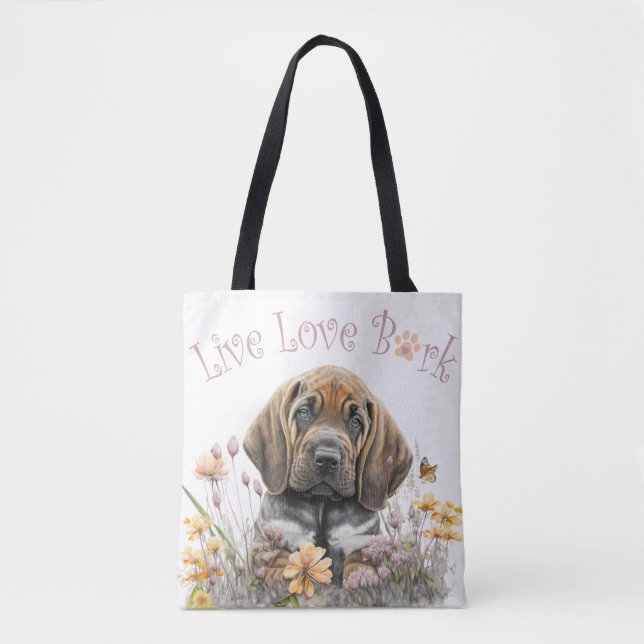 Bolsa Tote Sangue Cachorro Mãe Floral (Frente)