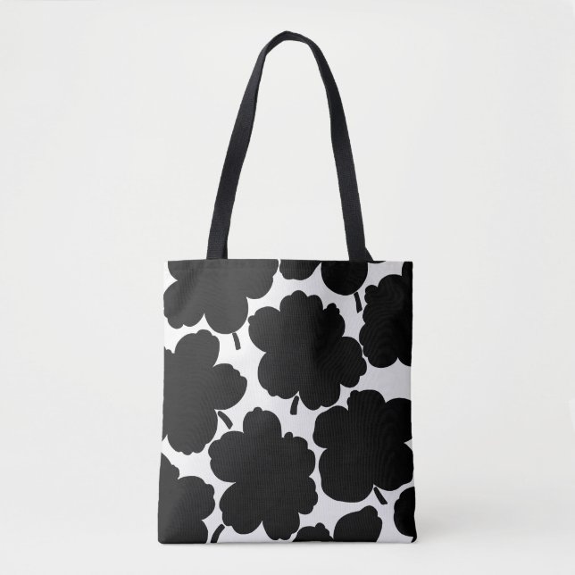 Bolsa Tote Sangue monocromático preto e branco (Frente)