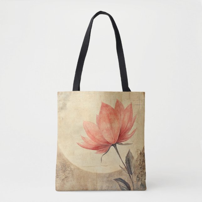 Bolsa Tote Sangue Rosa e Serenidade Luz (Frente)