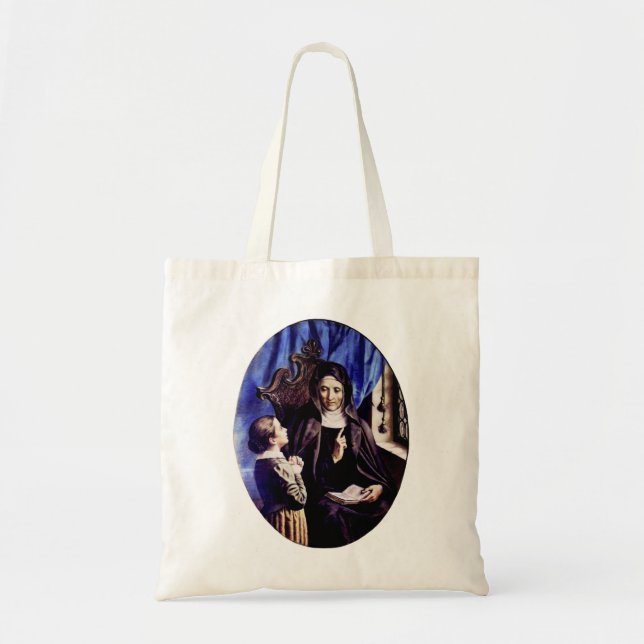 Bolsa Tote Santa Ângela Mérici Padroeira dos Educadores e  (Frente)