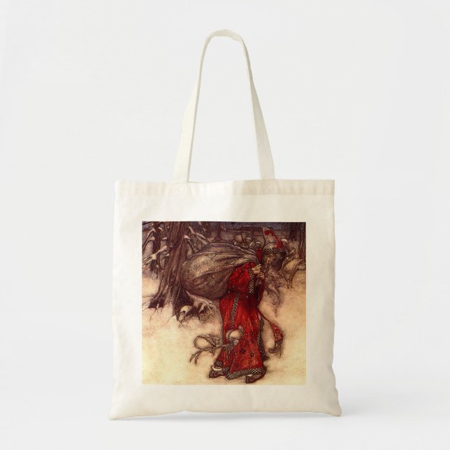 Bolsa Tote Santa Claus Arthur Rackham (Frente)