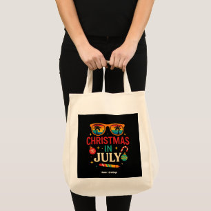 Bolsa Tote Santa Claus Sunglass Natal de praia em julho