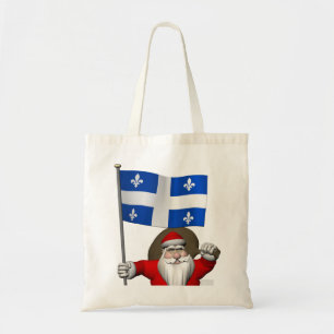 Bolsa Tote Santa Claus With Ensign Of Québec CDN