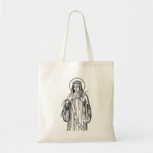 Bolsa Tote Santa Hildegarda de Bingen Mística Medieval