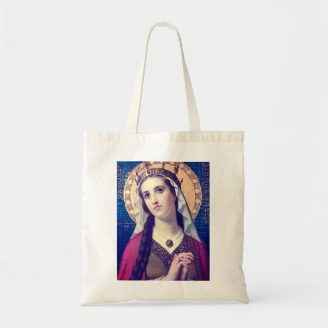 Bolsa Tote Santa Isabel da Hungria Estilo Romântico Premium (Frente)