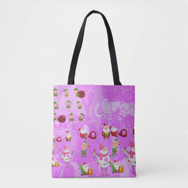 Bolsa Tote Santa Magical Pink New Year  (Frente)