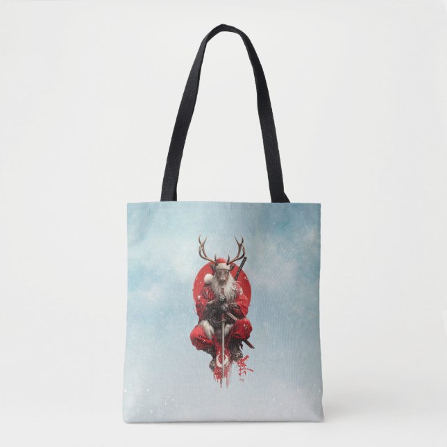 Bolsa Tote Santa Reindeer Warrior – Holiday Battle Edition (Frente)