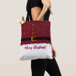 Bolsa Tote Santas Dazzling Red Outfit - Natal-