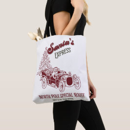 Bolsa Tote Santa's Express Vitange Christmas