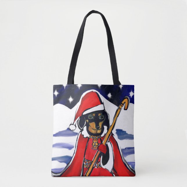 BOLSA TOTE SANTINHA DACHSHUND (Frente)