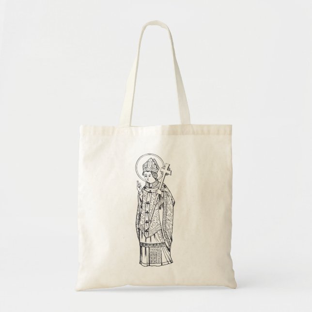 Bolsa Tote Santo Deiniol Abade e Bispo (Frente)