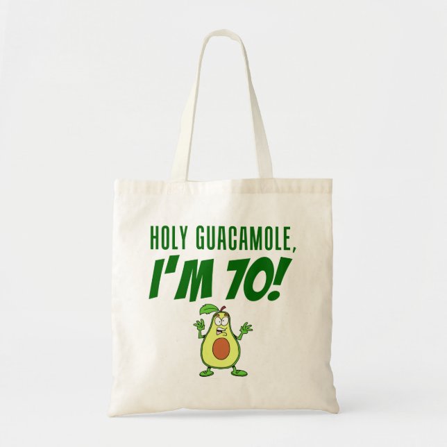 Bolsa Tote Santo Guacamole, tenho 70 desenhos animados (Frente)