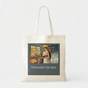 Bolsa Tote Santo Lúcia e Criança Entregam Pão Saffron