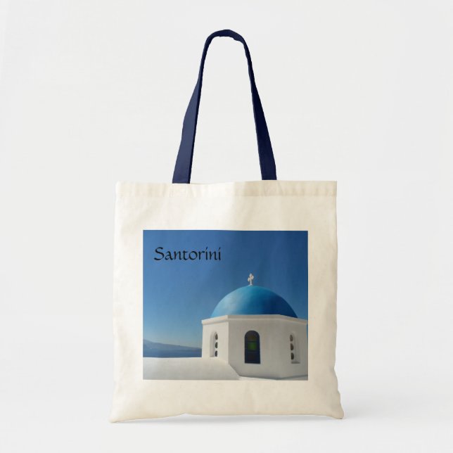 Bolsa Tote Santorini, piscina (Frente)