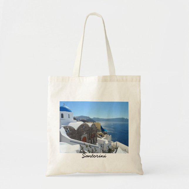Bolsa Tote Santorini, piscina (Frente)