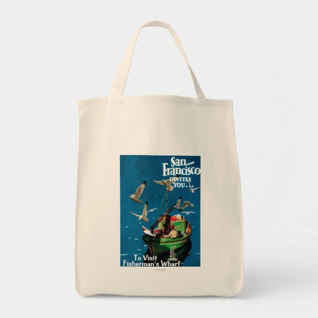 Bolsa Tote São Francisco, Califórnia, Pescador (Frente)