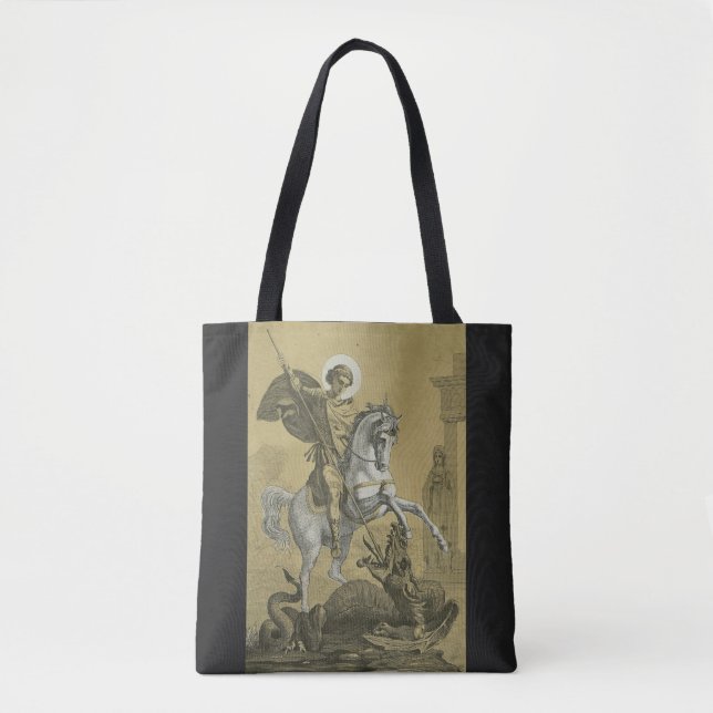 Bolsa Tote São Jorge – Arte "Sunburst Gold" Premium (Frente)