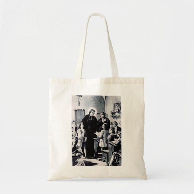 Bolsa Tote São Luís de Montfort padre francês (Frente)