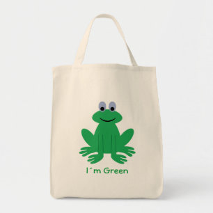 Bolsa Tote Sapo bonito, de "sacola orgânica verde I´m"
