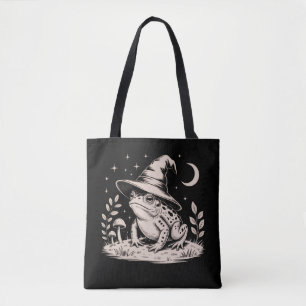 Bolsa Tote Sapo Bruxo Vintage Halloween Goblincore