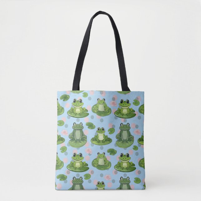Bolsa Tote Sapo charmoso e festa de galos (Frente)