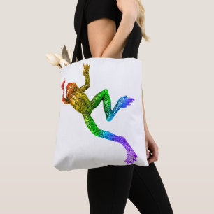 Bolsa Tote Sapo colorido arco-íris de SlipperyJoe renderizado