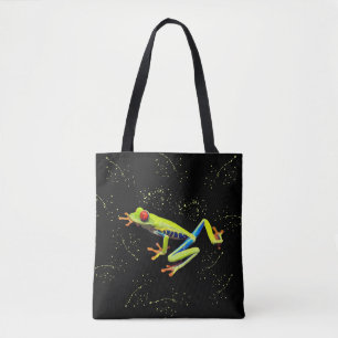 Bolsa Tote Sapo de Árvore Pintada Vermelha