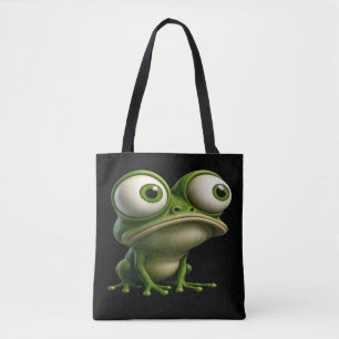 Bolsa Tote Sapo de desenho animado de olhos grandes