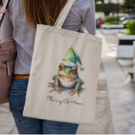 Bolsa Tote Sapo de Natal, personalizado