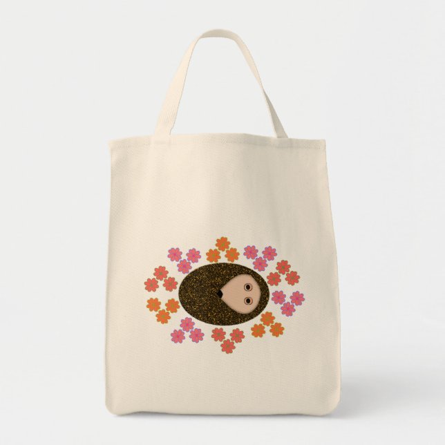 Bolsa Tote Sapo-de-Orelha e Flores (Frente)
