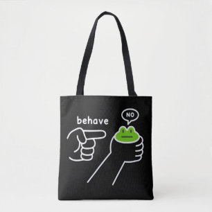 Bolsa Tote Sapo Desonesto Meme de Sapo Não se Comporta Desenh