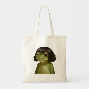 Bolsa Tote Sapo engraçado corte de cabelo Bob Meme Sapos Aman